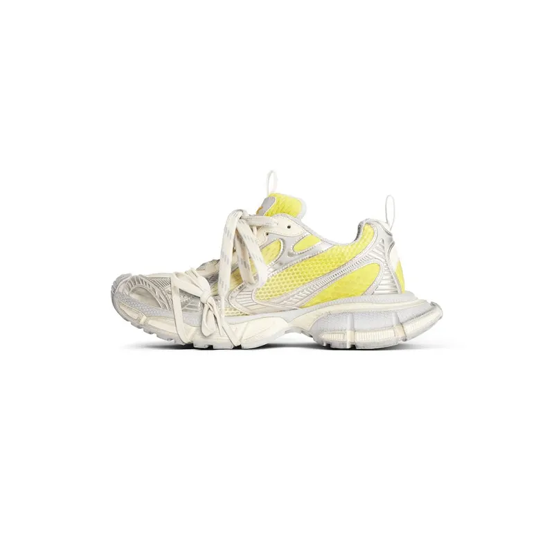 Balenciaga Men’s 3xl Gradient Sneaker In Yellow / Off White / Grey Yellow / Off White / Grey (734734W3XGM7901)
