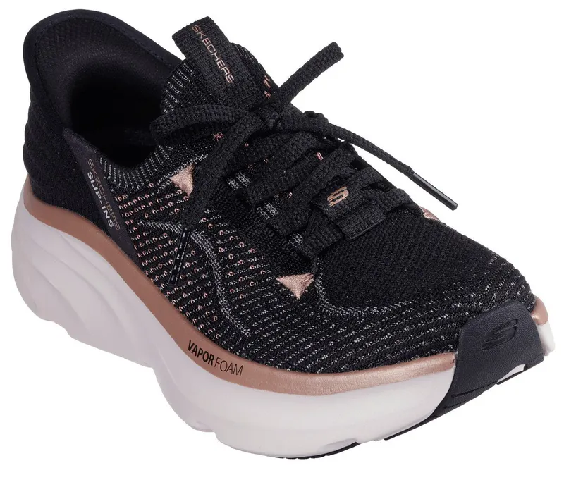 Skechers Skechers Slip-ins Relaxed Fit: D’Lux Vapor – Evening Glow – Zwart / Roos Goud (150584-BKRG)