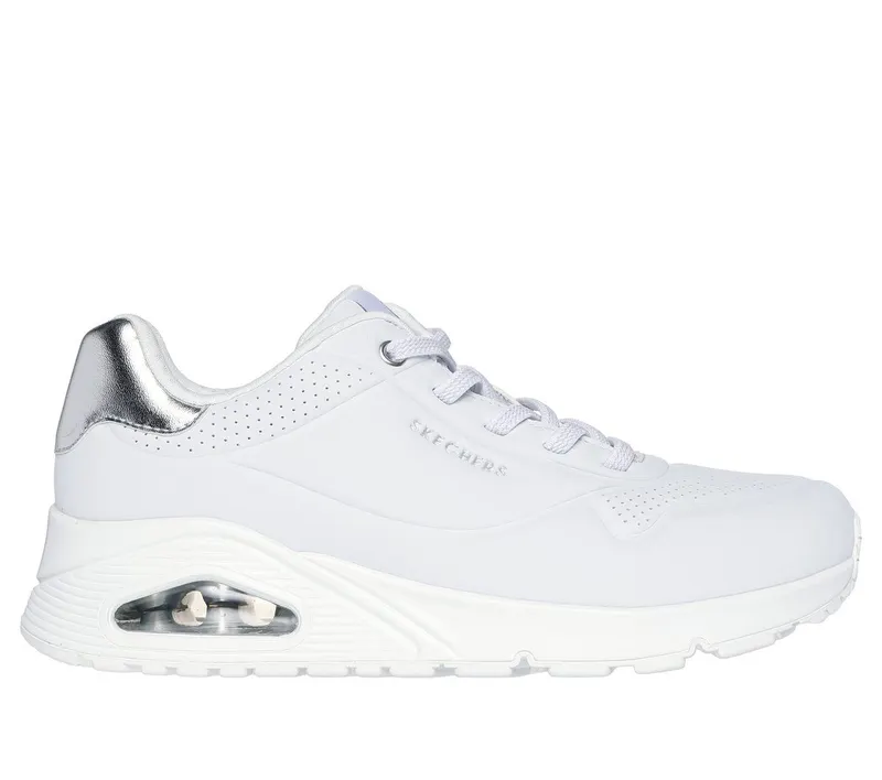 Skechers Uno – Shimmer Away – Wit / Zilver (155196-WSL)