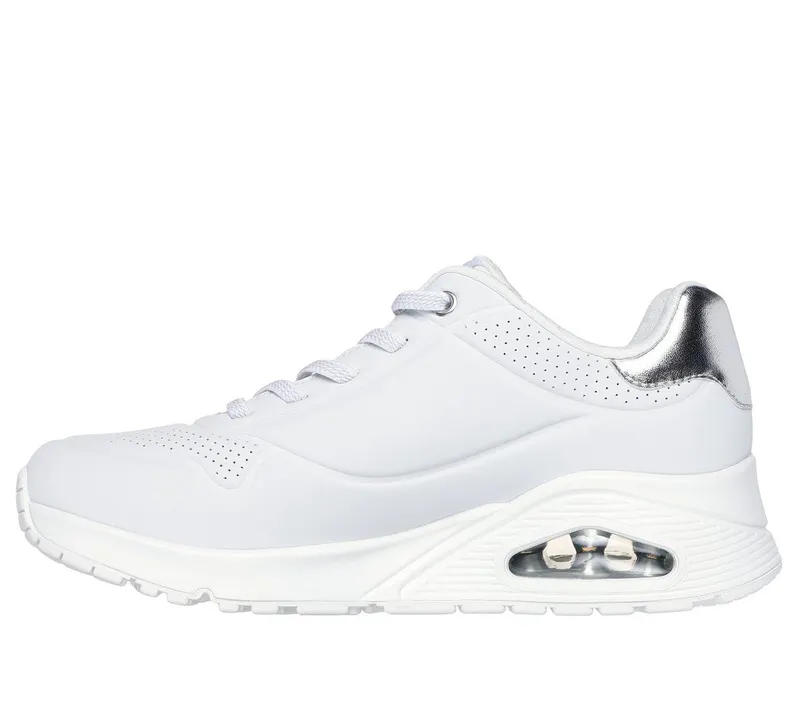 Skechers Uno – Shimmer Away – Wit / Zilver (155196-WSL)