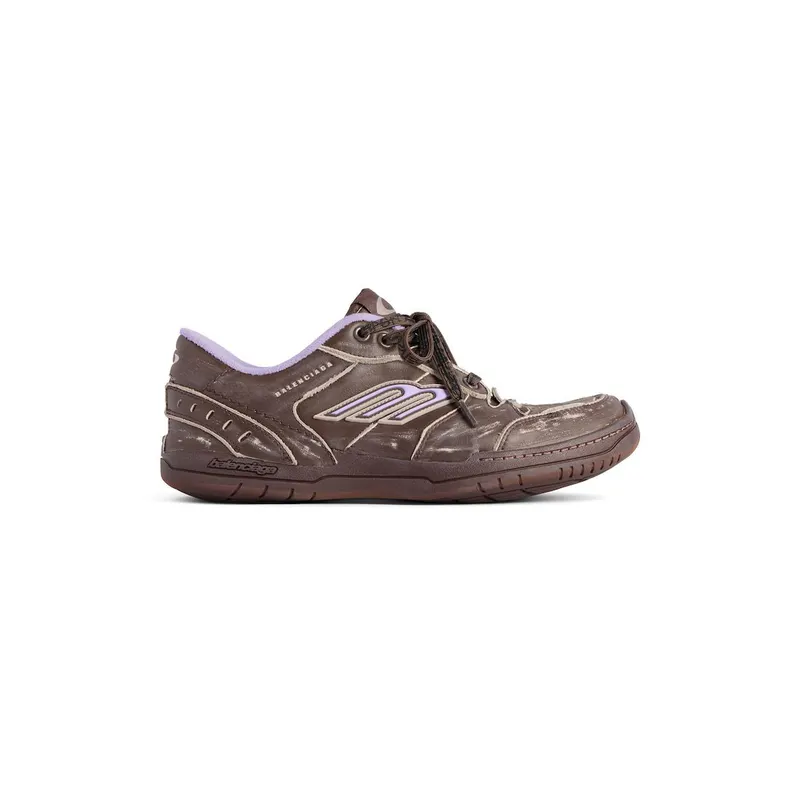 Balenciaga Women’s Hamptons Medium Worn-out Sneaker In Brown / Lilac Brown / Lilac (841763WCURS2050)
