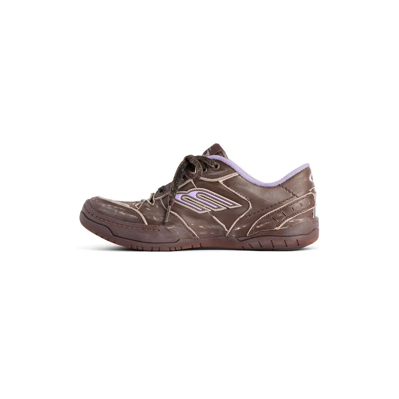 Balenciaga Women’s Hamptons Medium Worn-out Sneaker In Brown / Lilac Brown / Lilac (841763WCURS2050)