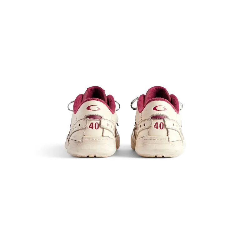 Balenciaga Men’s Hamptons Medium Worn-out Sneaker In Off White / Red Off White / Red (841765WCURS9960)