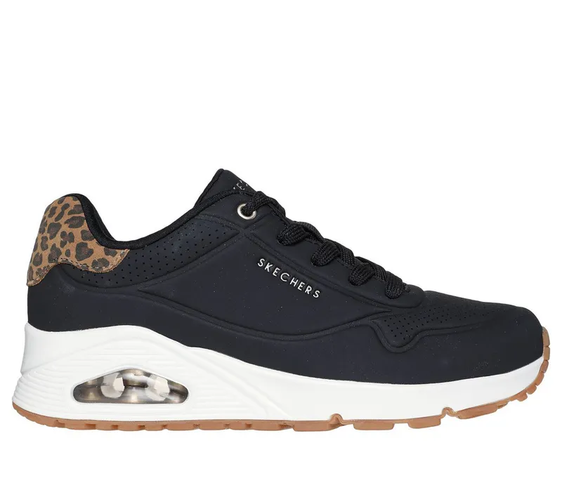 Skechers Uno – Jungle Nite – Zwart / Luipaard (177093-BKLD)