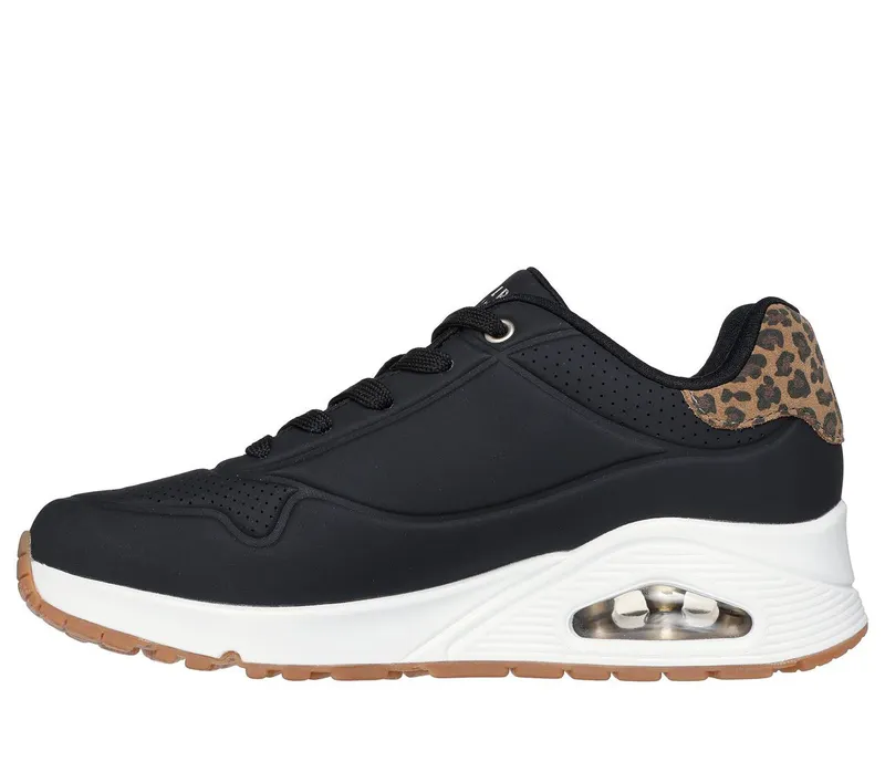Skechers Uno – Jungle Nite – Zwart / Luipaard (177093-BKLD)