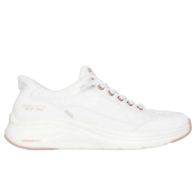 Skechers Skechers Slip-ins: Contour Foam – Cozy Fit Golden Hour – Wit / Roos Goud (150413-WTRG)