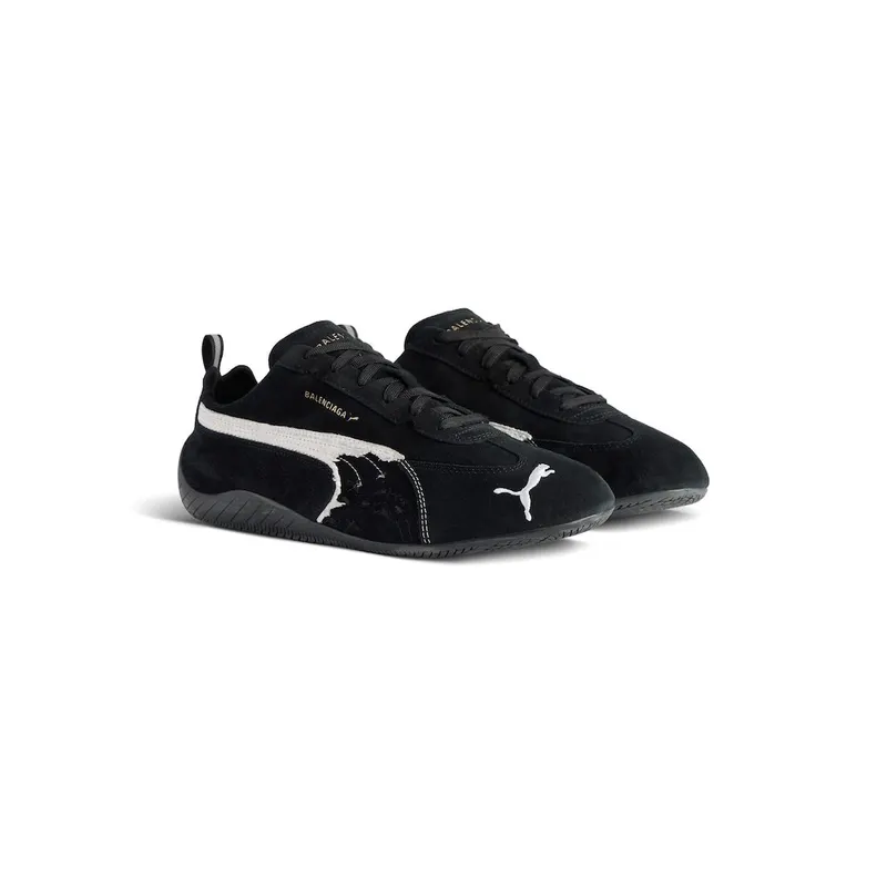 Balenciaga Speedcat Suede Balenciaga In Black / White Black / White (847146WSDSD1090)
