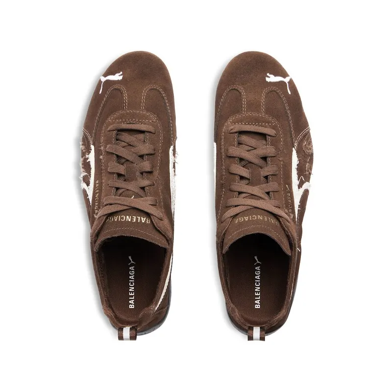 Balenciaga Speedcat Suede Balenciaga In Brown / White / Black Brown / White / Black (847146WSDSD2910)