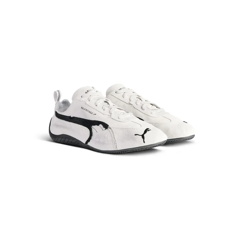 Balenciaga Speedcat Suede Balenciaga In White / Black White / Black (847146WSDSD9010)