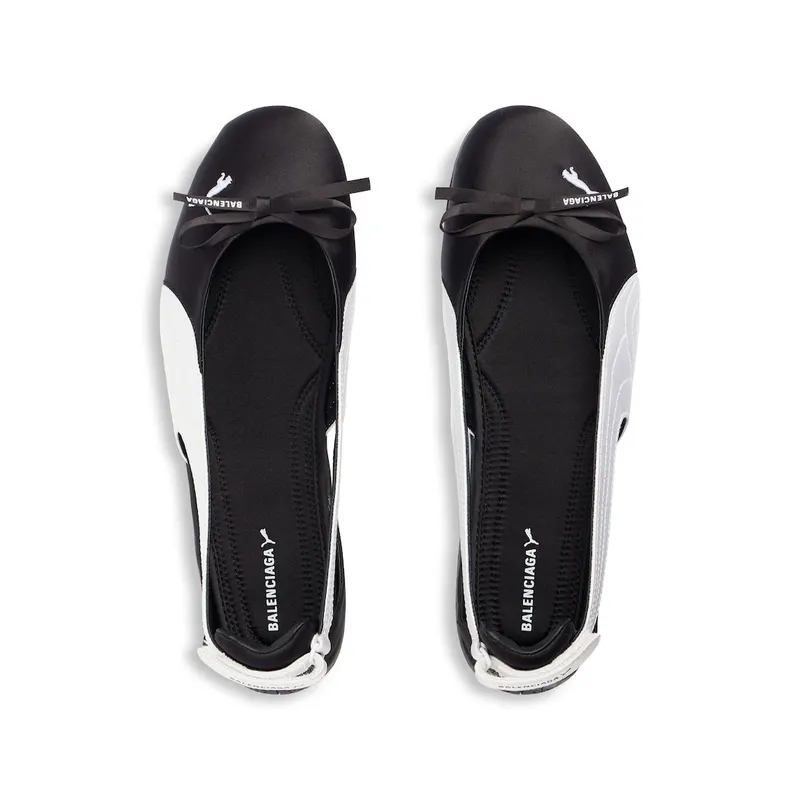 Balenciaga Women’s Speedcat Ballet Satin Balenciaga In Black / White Black / White (847163WSDST1090)