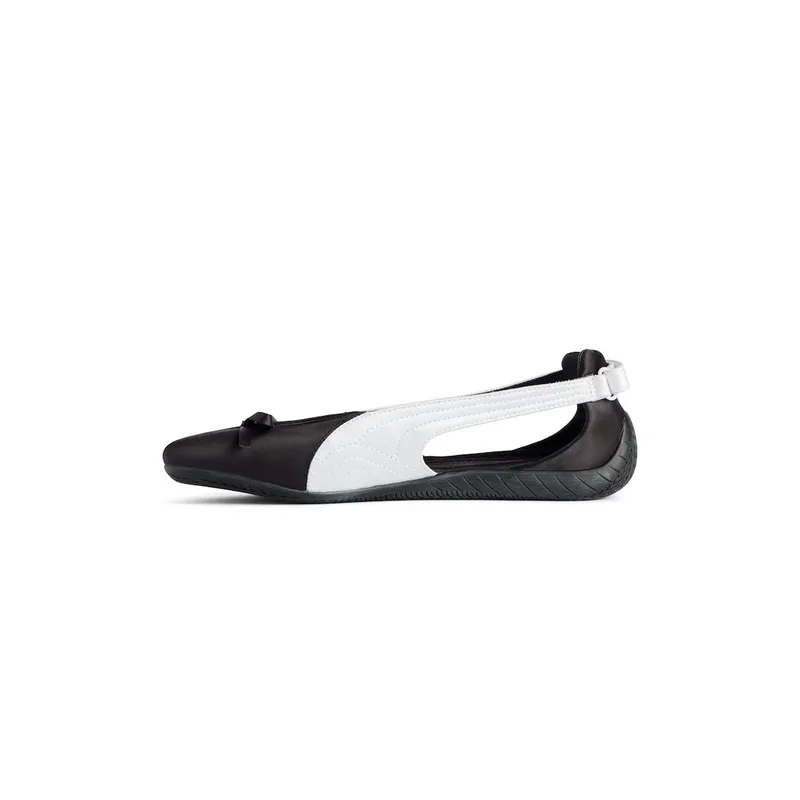 Balenciaga Women’s Speedcat Ballet Satin Balenciaga In Black / White Black / White (847163WSDST1090)