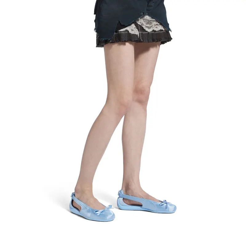 Balenciaga Women’s Speedcat Ballet Satin Balenciaga In Light Blue Light Blue (847163WSDST4400)