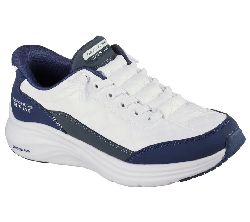 Skechers Skechers Slip-ins: Contour Foam – Cozy Fit – Wit / Marine (150404-WNV)