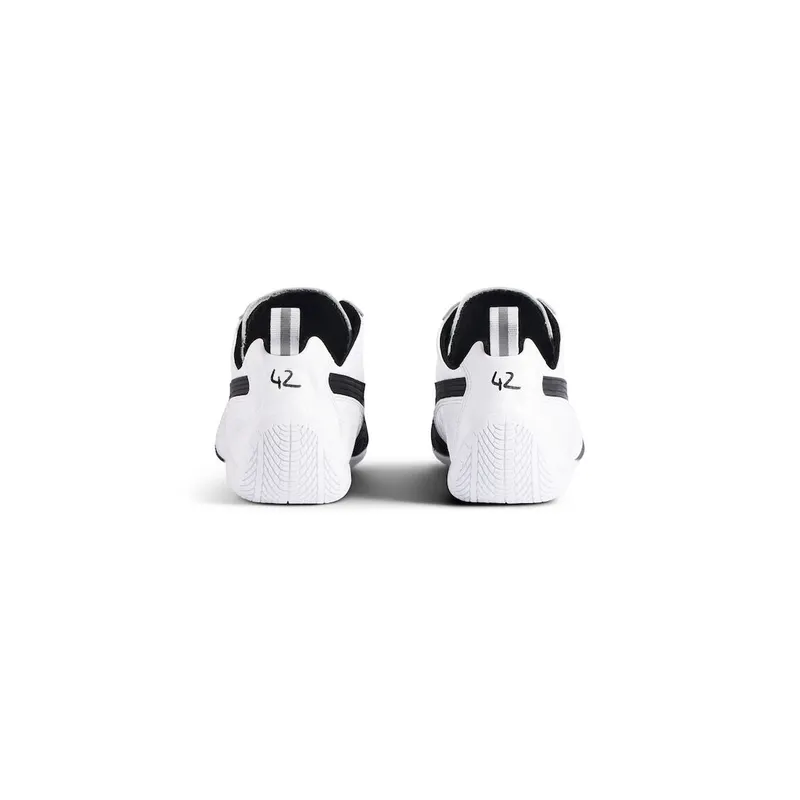 Balenciaga Men’s Speedcat Leather Balenciaga In White / Black White / Black (847148WSDSB9010)
