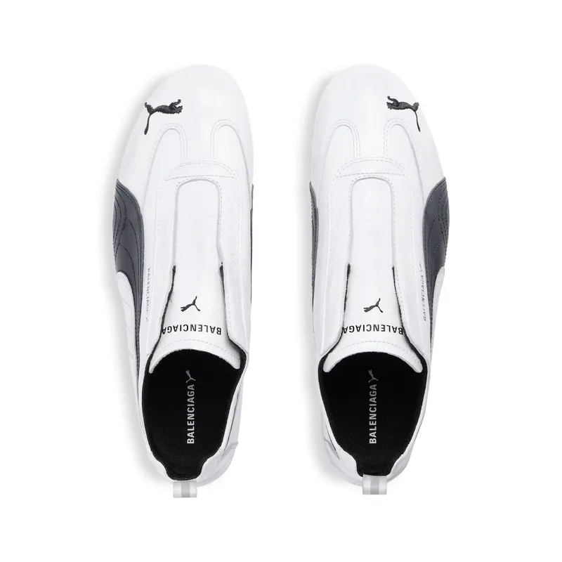 Balenciaga Men’s Speedcat Leather Balenciaga In White / Black White / Black (847148WSDSB9010)