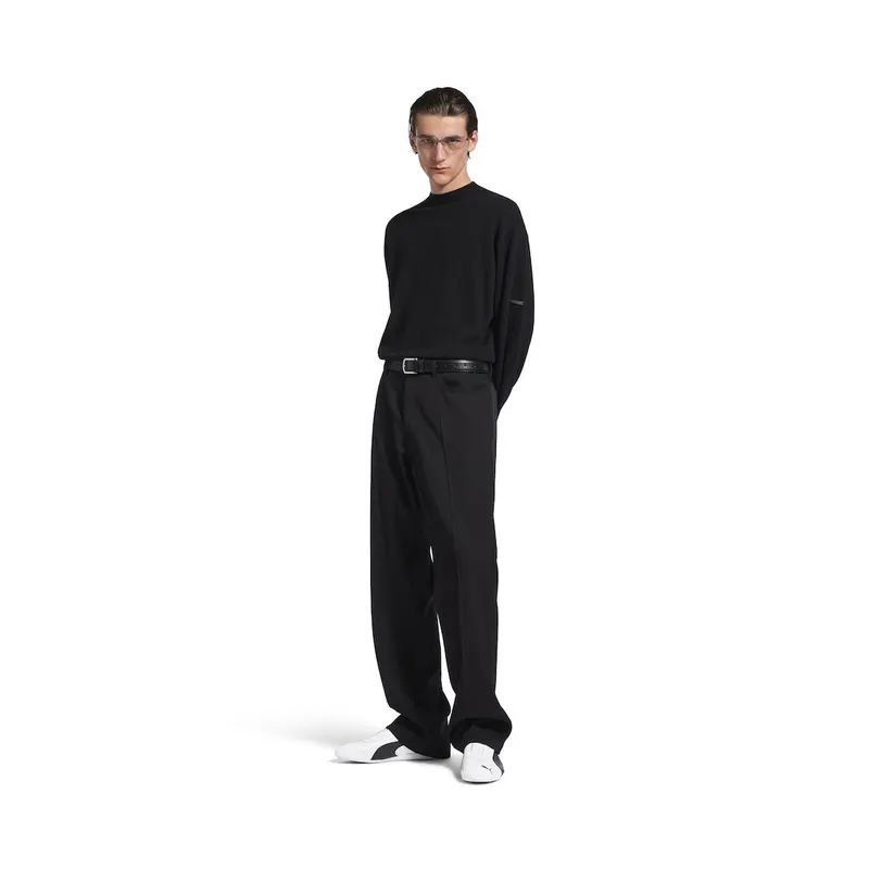 Balenciaga Men’s Speedcat Leather Balenciaga In White / Black White / Black (847148WSDSB9010)