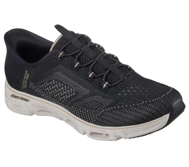 Skechers Skechers Slip-ins: Glide-Step Gratify – Pace – Zwart / Goud (104610-BKGD)