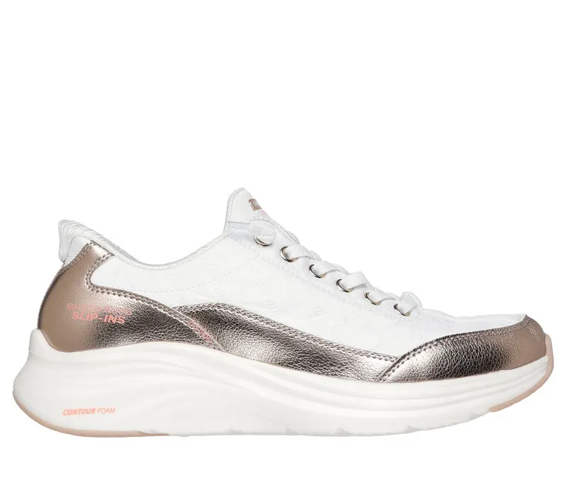 Skechers Skechers Slip-ins: Contour Foam – Metallic Dream – Wit / Roos Goud (150416-WTRG)