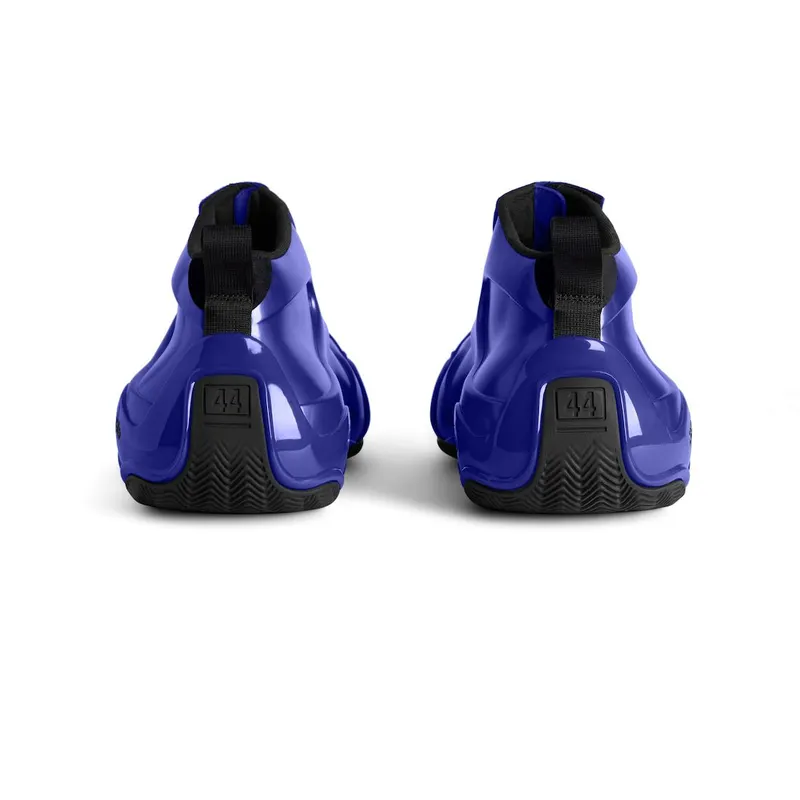 Balenciaga Men’s Basketball Sneaker In Metallic Blue Metallic Blue (824909WBKBM4000)