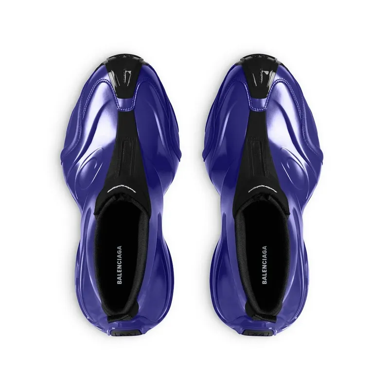 Balenciaga Men’s Basketball Sneaker In Metallic Blue Metallic Blue (824909WBKBM4000)