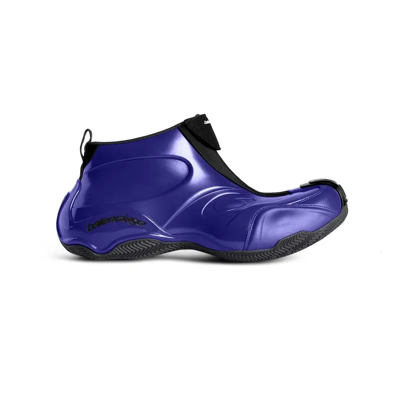 Balenciaga Men’s Basketball Sneaker In Metallic Blue Metallic Blue (824909WBKBM4000)