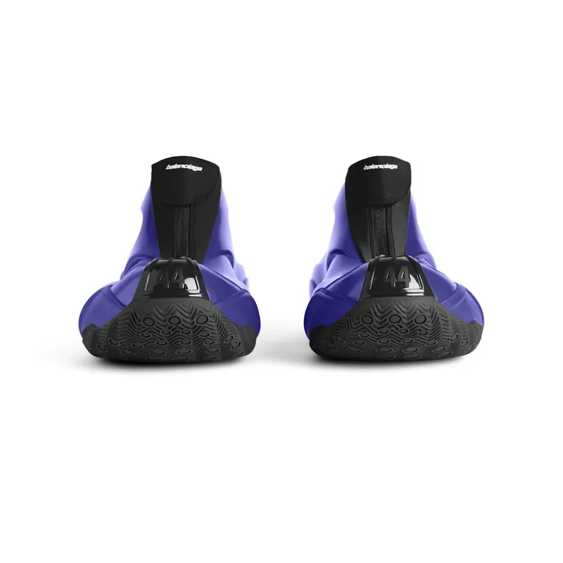Balenciaga Men’s Basketball Sneaker In Metallic Blue Metallic Blue (824909WBKBM4000)