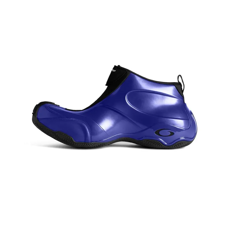 Balenciaga Men’s Basketball Sneaker In Metallic Blue Metallic Blue (824909WBKBM4000)
