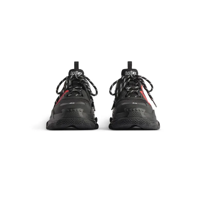 Balenciaga Women’s Triple S Sneaker In Black / Red Black / Red (524039WSECT1060)