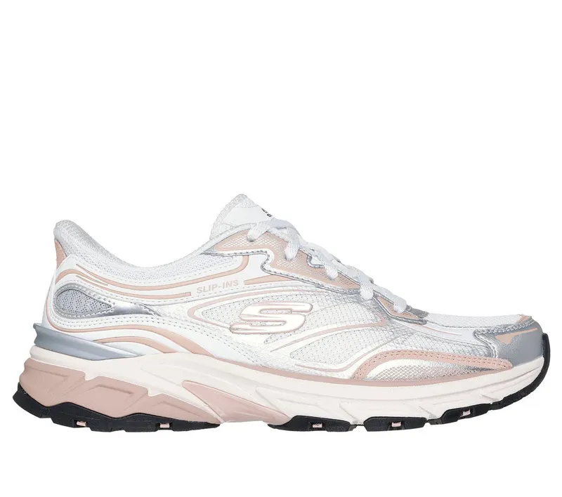 Skechers Skechers Slip-ins: Stamina Sport – Wit / Zilver / Roze (150710-WSLP)