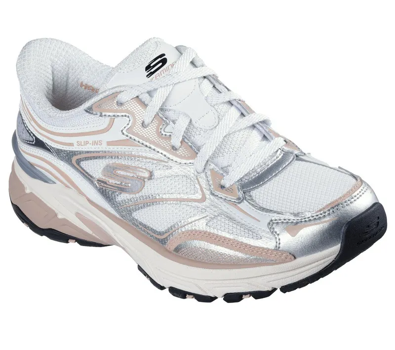 Skechers Skechers Slip-ins: Stamina Sport – Wit / Zilver / Roze (150710-WSLP)