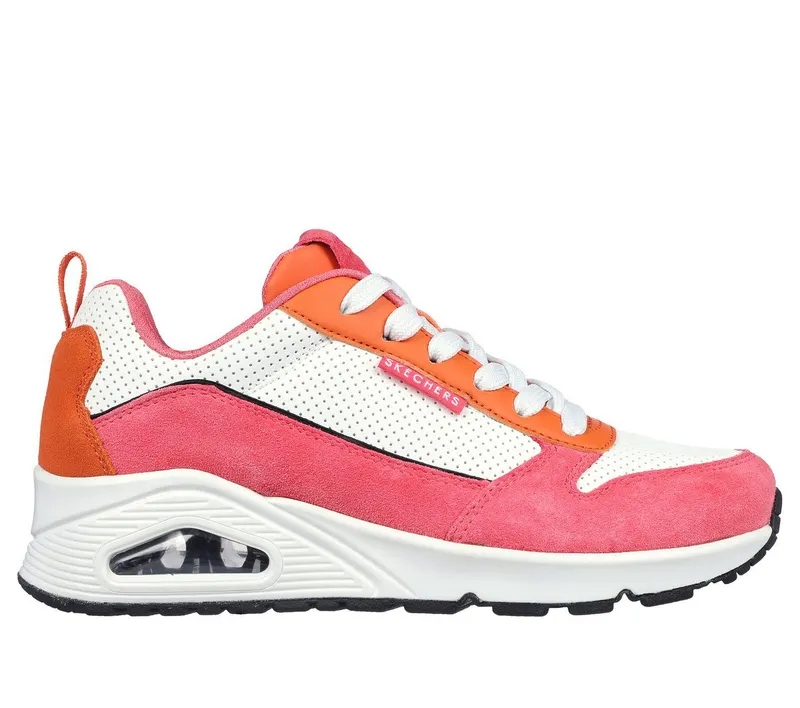 Skechers Uno – 2 Much Fun – Roze / Oranje (177105-PKOR)