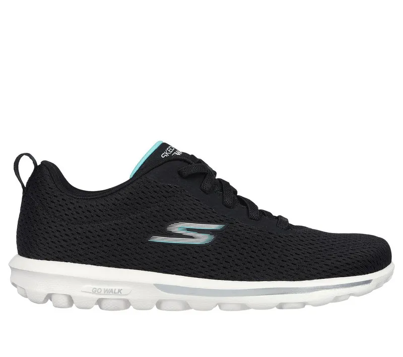 Skechers GO WALK Travel – Fun Journey – Zwart / Aqua (124985-BKAQ)