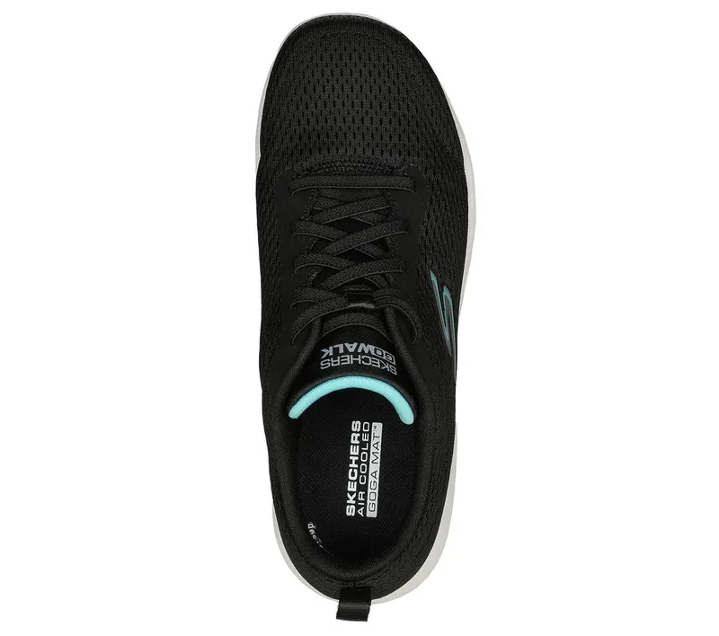 Skechers GO WALK Travel – Fun Journey – Zwart / Aqua (124985-BKAQ)