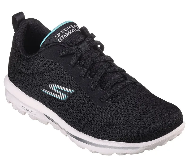 Skechers GO WALK Travel – Fun Journey – Zwart / Aqua (124985-BKAQ)