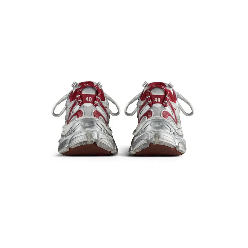 Balenciaga Men’s Runner 2.0 Sneaker In Off White / Red / Brown Off White / Red / Brown (779066WRNNY9620)