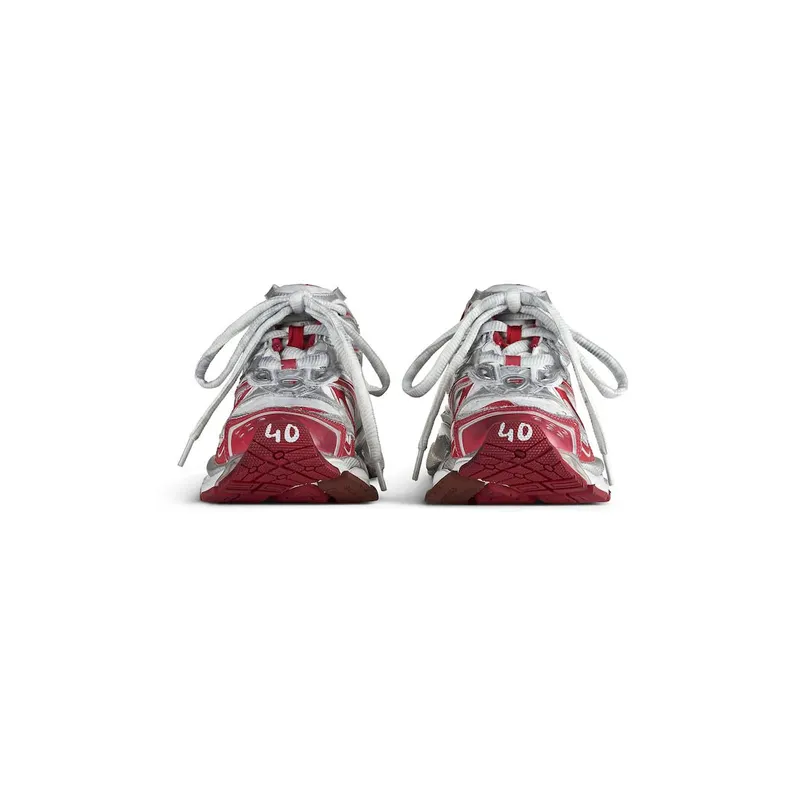Balenciaga Men’s Runner 2.0 Sneaker In Off White / Red / Brown Off White / Red / Brown (779066WRNNY9620)