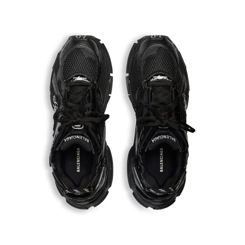 Balenciaga Women’s Runner Sneaker With Rhinestones In Black Black (656063WRNU81081)