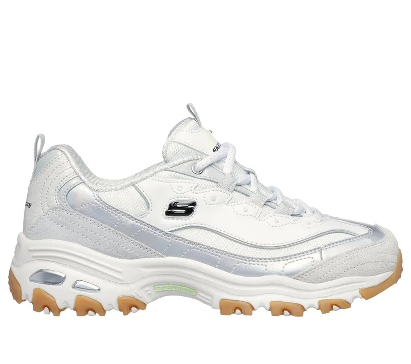 Skechers D’Lites – Dazzling Shine – Wit / Grijs (150556-WGY)