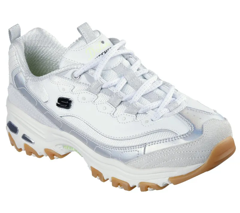 Skechers D’Lites – Dazzling Shine – Wit / Grijs (150556-WGY)