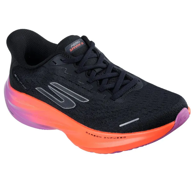 Skechers Skechers Slip-ins: Aero Spark – Zwart / Purper / Roze (172205-BPPK)