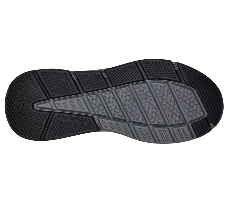 Skechers Relaxed Fit: Benago – Hombre – Zwart / Grijs (210021-BKGY)