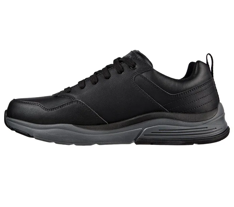 Skechers Relaxed Fit: Benago – Hombre – Zwart / Grijs (210021-BKGY)