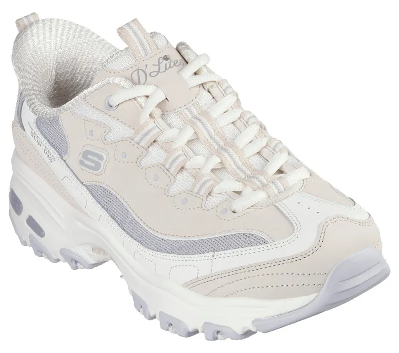 Skechers Skechers Slip-ins: D’Lites – Smooth Nostalgia – Natuurlijk / Grijs (150537-NTGY)