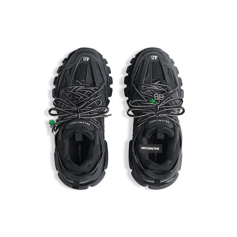 Balenciaga Men’s Track Sneaker With Charms In Black Black (542023WTRHM1000)