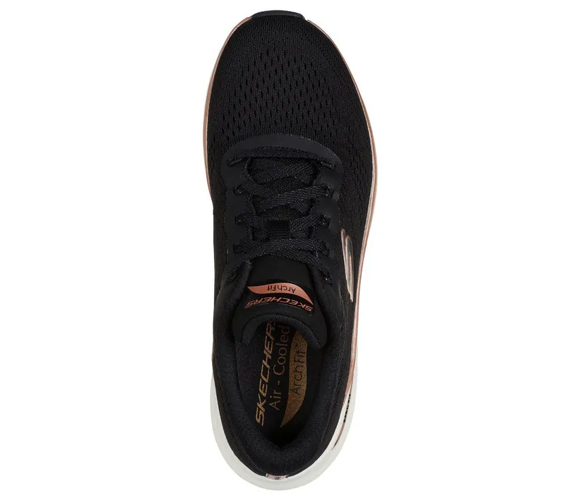 Skechers Arch Fit 2.0 – Glow The Distance – Zwart / Roos Goud (150067-BKRG)