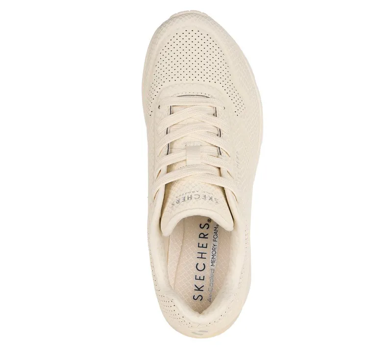 Skechers UNO – Shiny Scale – Gebroken Wit (177861-OFWT)
