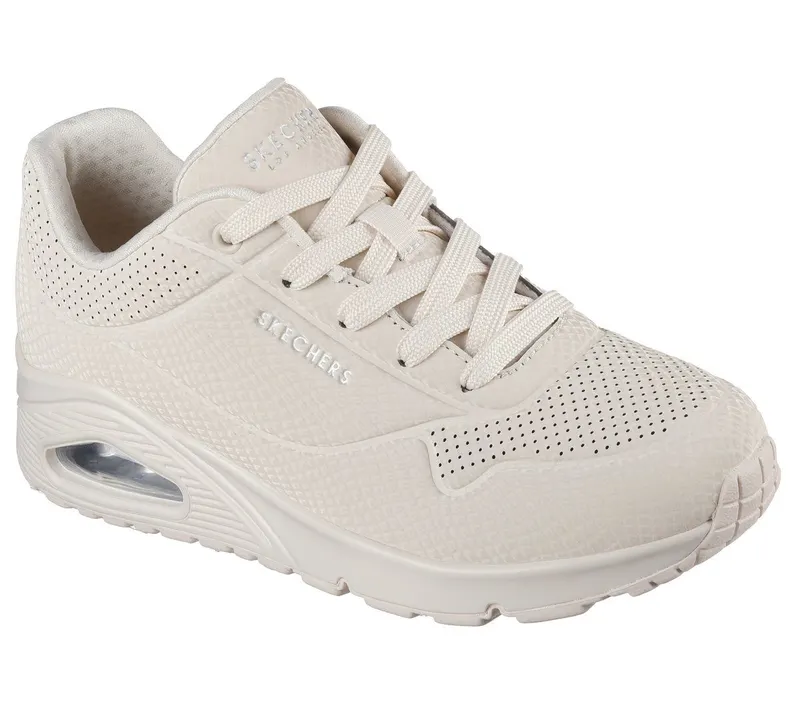 Skechers UNO – Shiny Scale – Gebroken Wit (177861-OFWT)