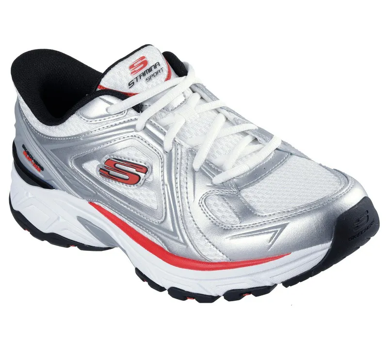 Skechers Skechers Slip-ins: Stamina Sport – Kordae – Wit / Zilver (233156-WSRD)