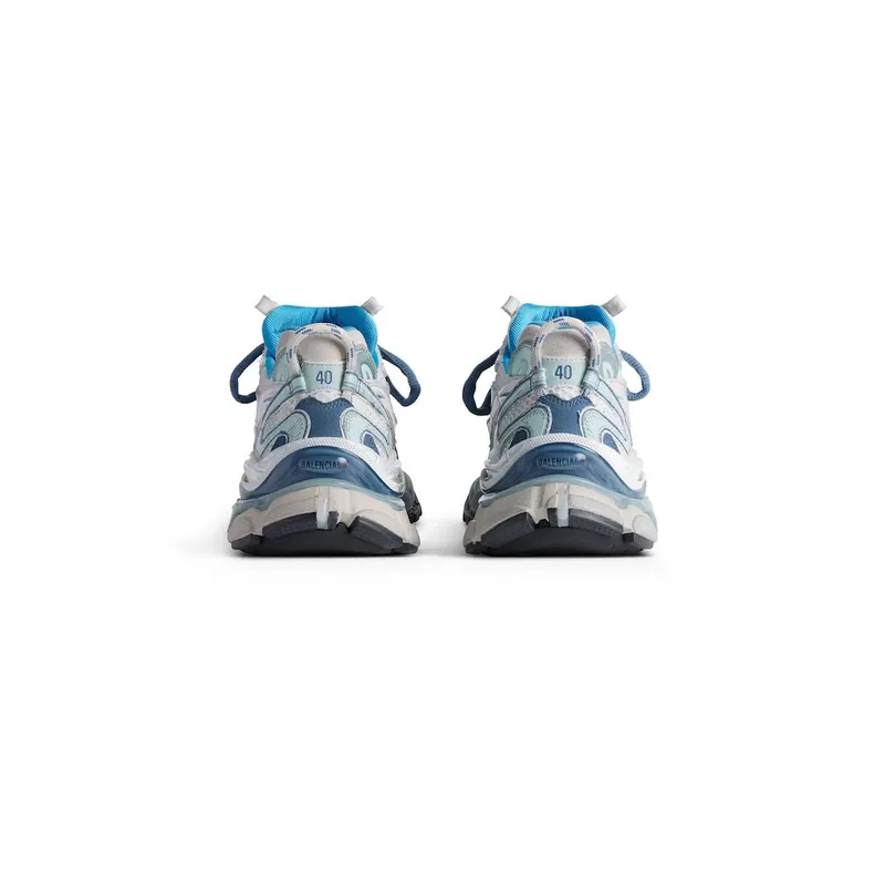 Balenciaga Men’s Runner 2.0 Sneaker In White / Blue / Beige White / Blue / Beige (779066W3RXP9402)