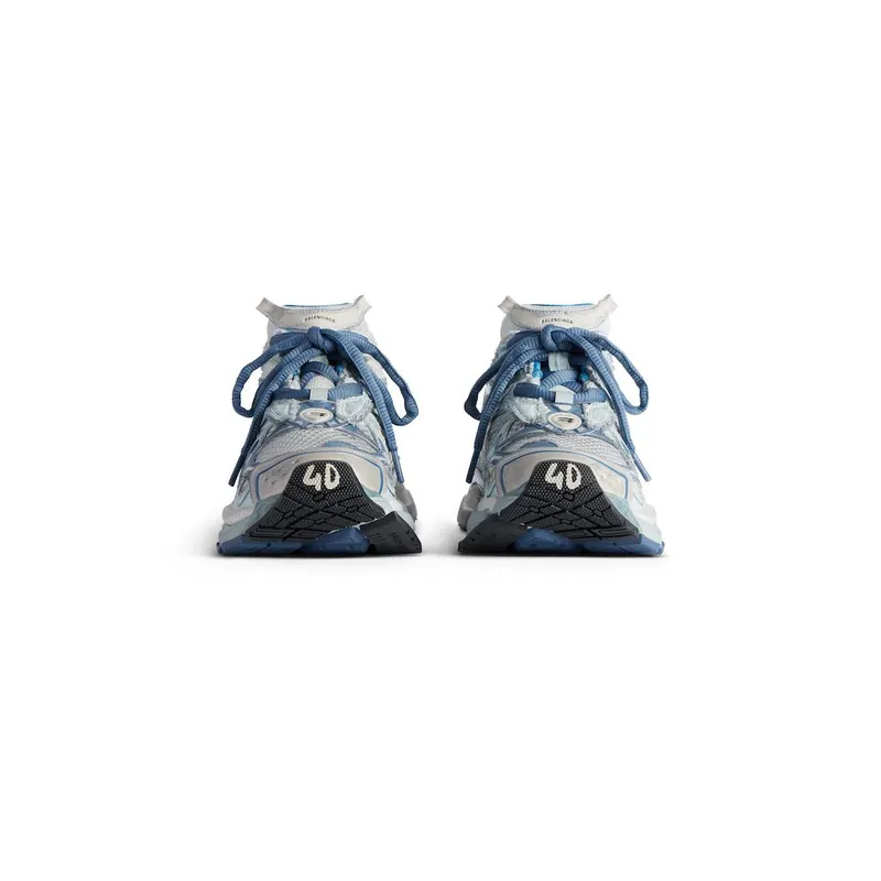 Balenciaga Men’s Runner 2.0 Sneaker In White / Blue / Beige White / Blue / Beige (779066W3RXP9402)